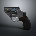 Modern Revolver Firearm With Black Grip And Tactical Design Features