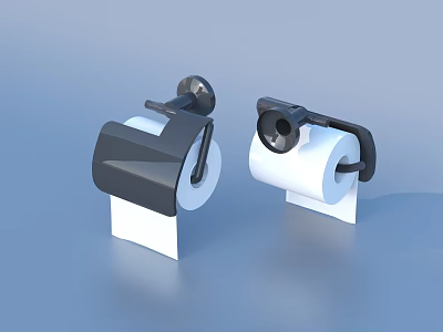 Modern Bathroom Accessories Black White Toilet Paper Holders For Home Use 3d model