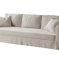 Beige Fabric Sectional Sofa with Comfortable Cushions Modern Living Room Furniture Design