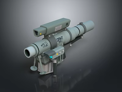 Test Weapon Launcher With Cannon Tube And Mount Structure Design 3d model Test Weapon Launcher With Cannon Tube And Mount Structure Design 3d model