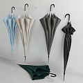 Various Colored Umbrellas Hanging On Wall With Folded And Placed Designs