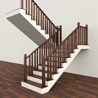 New Chinese Stair Handrail 3d model