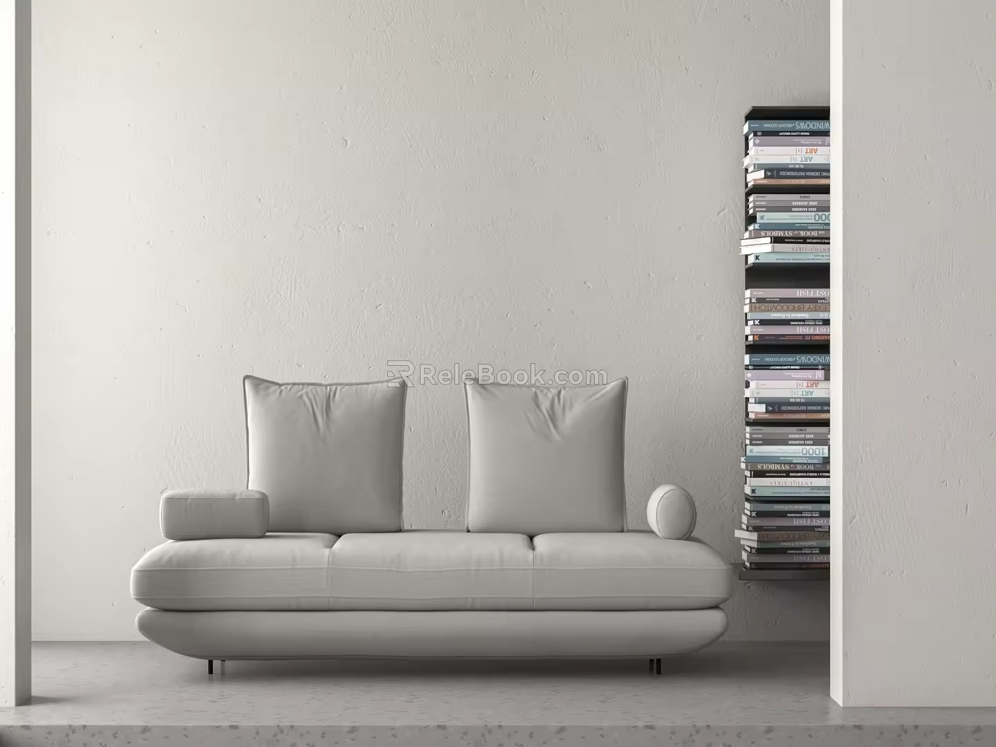 Modern double sofa three-seat sofa 3d model