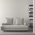 Modern double sofa three-seat sofa 3d model