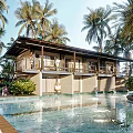 Luxury Detached Villa Surrounded By Tropical Palms With Swimming Pool And Outdoor Space