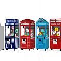 Modern doll machine doll machine combination 3d model