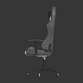 Gray And White Gaming Chair With High Backrest Armrests And Wheeled Base