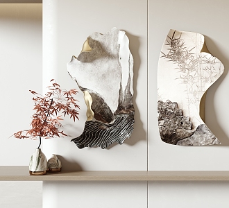 New Chinese Wall Decorative Painting 3d model