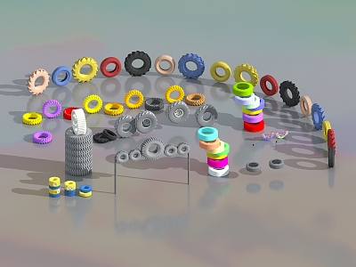 Modern Tires 3d model