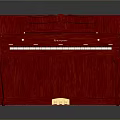 Elegant Red Upright Piano Musical Instrument With Wooden Body And Classic Design