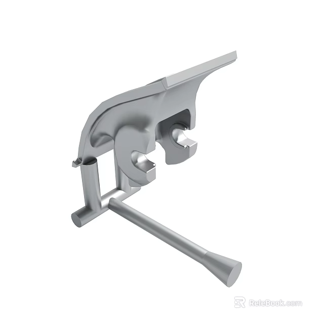 Stainless Steel Mechanical Support Bracket With Mounting Holes And Precision Design 3d model
