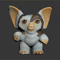 Cute Game Movie Character With Large Ears And Big Eyes White Brown Orange Color Design