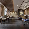 Elegant Reception Desk Area With Wooden Paneling Shelves Decor Pepsi Fridge And Seating