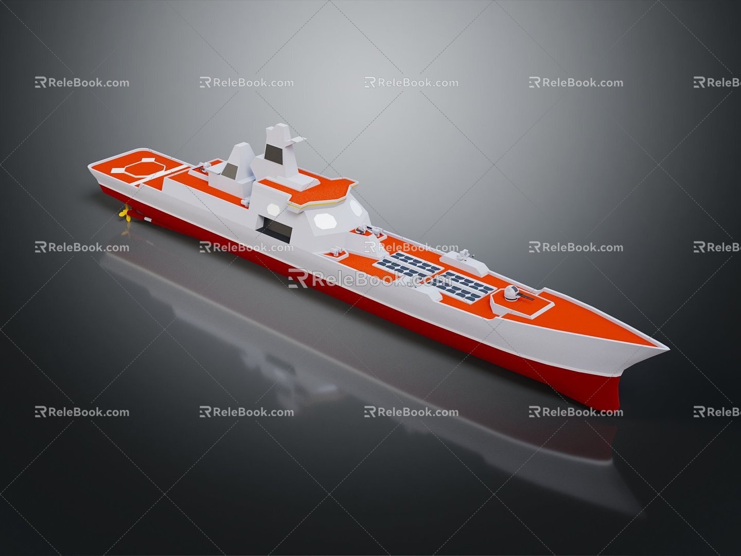 ship yacht ship warship 3d model