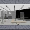 Modern Minimalist Clothing Store Interior With Display Racks Lighting And Fitting Rooms