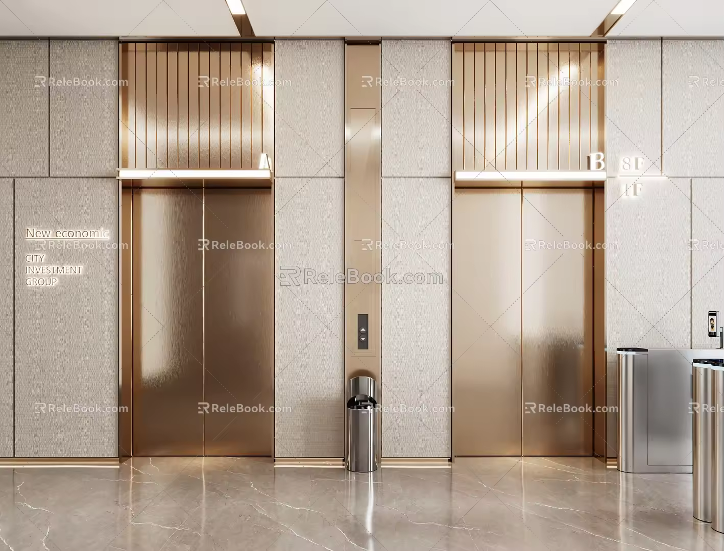 Elevator Hall Modern Elevator 3d model