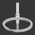 Transparent Acrylic Luggage Tag With Circular Ring And Reflective Shiny Surface