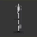 Modern Wheeled IV Stand With Metal Frame Tray And IV Bag Hooks