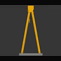 Yellow Industrial Gantry Crane Equipment with Frame Beam and Hook
