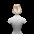 3D Rendered Human Torso Model Featuring Realistic Breasts and Blonde Hair
