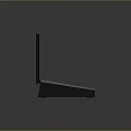 Modern Wireless Router With Two Antennas Blue Ports And Top Logo