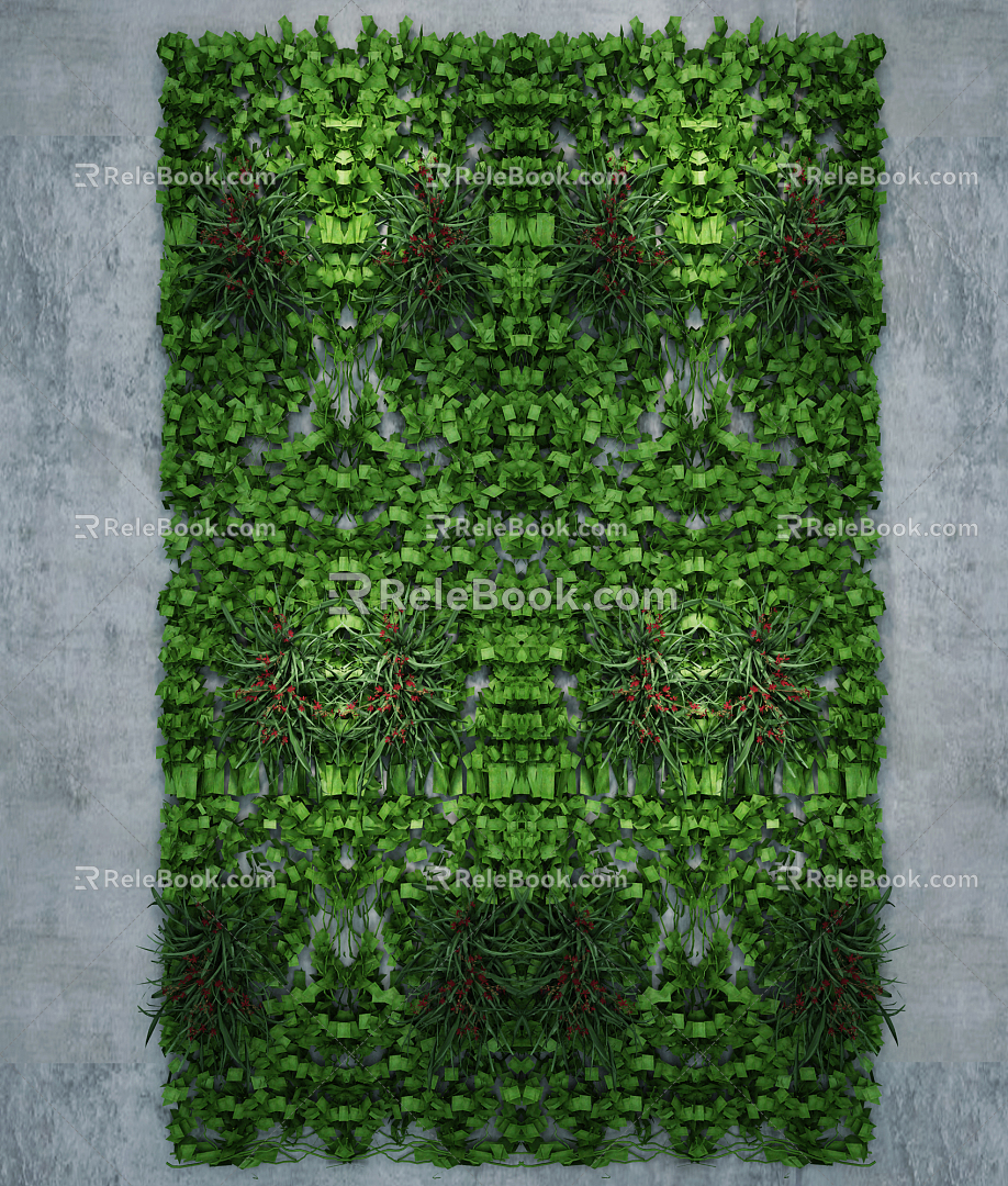 Modern Plant Wall 3d model