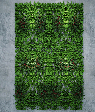 Modern Plant Wall 3d model