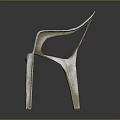 White Plastic Chair With Armrests And Slat Back Design For Modern Spaces