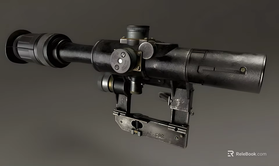 Tactical Military Sniper Rifle With Precision Scope And Durable Metal Barrel Design 3d model 