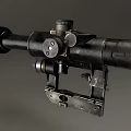 Tactical Military Sniper Rifle With Precision Scope And Durable Metal Barrel Design