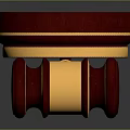 Red Wheeled Hardware Tool With Gold Accents Round Top Handle And Wheels