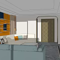 Modern KTV Lounge Interior Design With Comfortable Sofa TV Shelves And Marble Walls