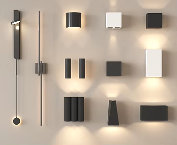 Modern wall lamp metal wall lamp bedside wall lamp reading lamp 3d model