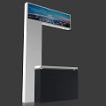 5G Digital Display Showcase Shelf With Modern Design And White Black Frame