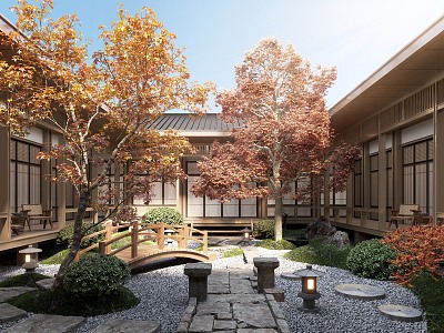 New Chinese Courtyard Landscape 3d model