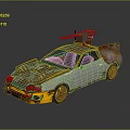 Self-made armed car modified car modified car chariot doomsday car self-made car self-made car modified car 3d model