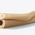 Wooden Outdoor Chair With Wavy Curved Design For Modern Garden Patio Seating