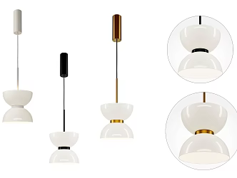 Modern Simple Light Luxury Chandelier 3d model