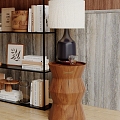 Modern Table Lamp Table Lamp Side Bookshelf Water Cup 3d model