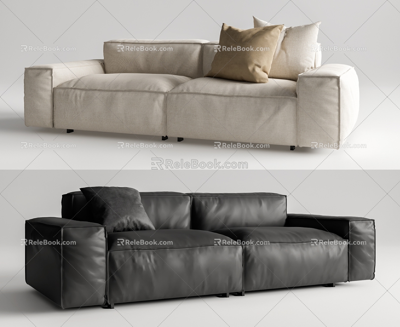 Modern Bonaldo double sofa 3d model