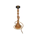 Intricately Carved Wooden Hookah Decorative Ornament Set For Home Tabletop