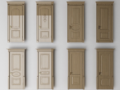 European style simple door model