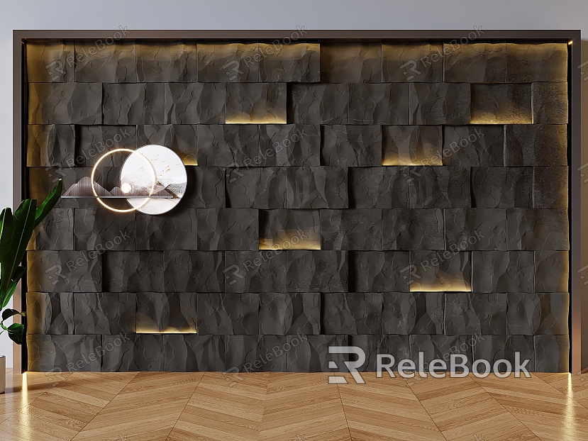 Stone wall background wall rubble wall molten rock cement board culture rock stone wall model