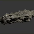 Natural Stone and Wood Decorative Item with Rough Textured Surface and Organic Shape