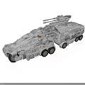 Heavy Duty Armored Military Vehicle With Turret And Multi Wheel Reinforced Design