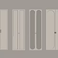 Modern White Interior Doors With Various Designs Shapes And Golden Handles