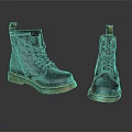 Shiny Black Leather High Top Boots With Yellow Soles And Lace Up Design
