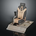 Ergonomic Industrial Seat Furniture With Control Lever Safety Belt And Sturdy Metal Base