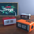 Modern alarm clock 3d model