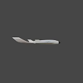Futuristic White Airplane With Blue Aerodynamic Wings And Sleek Design Features